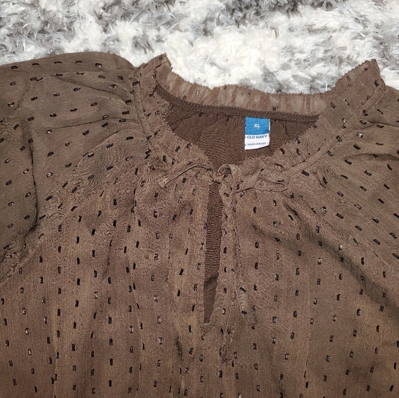 Old Navy Long Sleeve Flowy Dress in Dark Brown with Pockets! - Picture 13 of 13